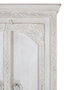 GINER Y COLOMER - Armoire 2 portes en bois de manguier blanc vieilli fait main - 180 x 100 x 40 cm
